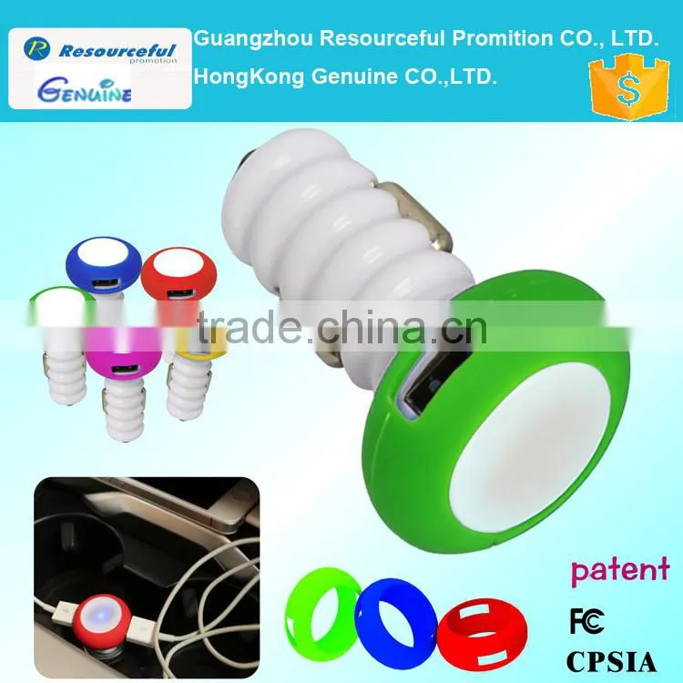 Portable 12V dual usb battery car charger
