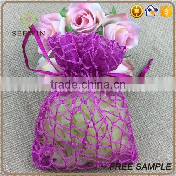 sheer organza mesh flower bag for cut flowers