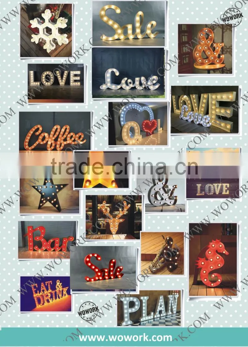 DIY light box with letters