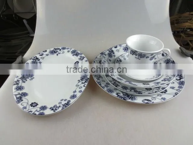 Cheap price 32 pcs fine porcelain dinner set with decal