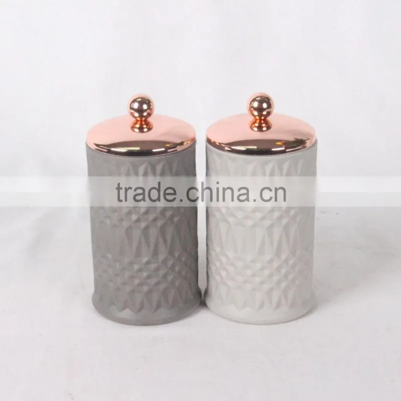 Plain cement finish smart pattern decorative bare concrete planter pots