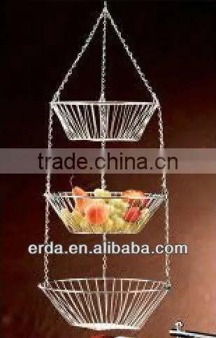 3 Tier Hanging Fruit Vegetable Kitchen Storage Basket