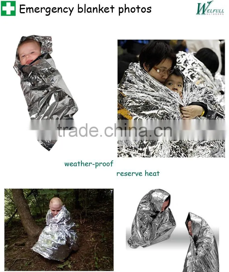 Aluminum foil emergency & survival blanket