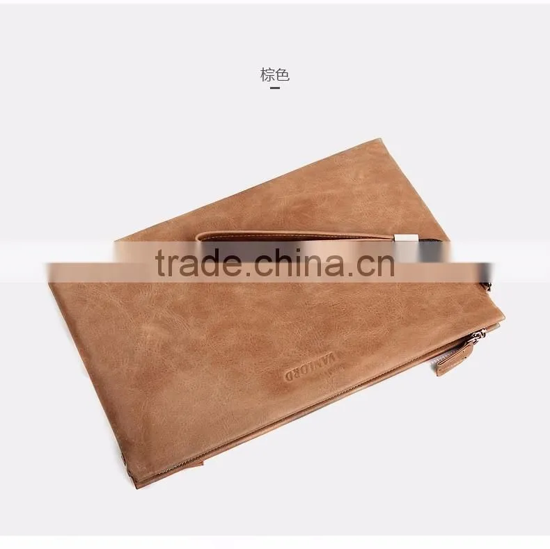 Genuine Leather Men's Wallet Clutch Bags Money phone Bags For Men Purse