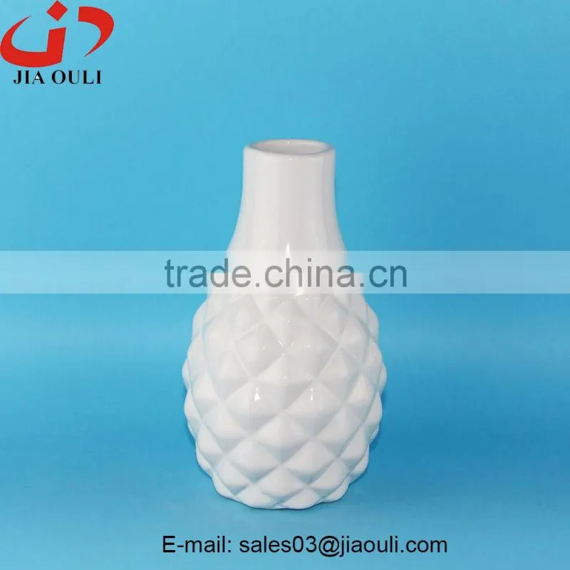 Hot NEW design home decor pineapple surface ceramic tall vase