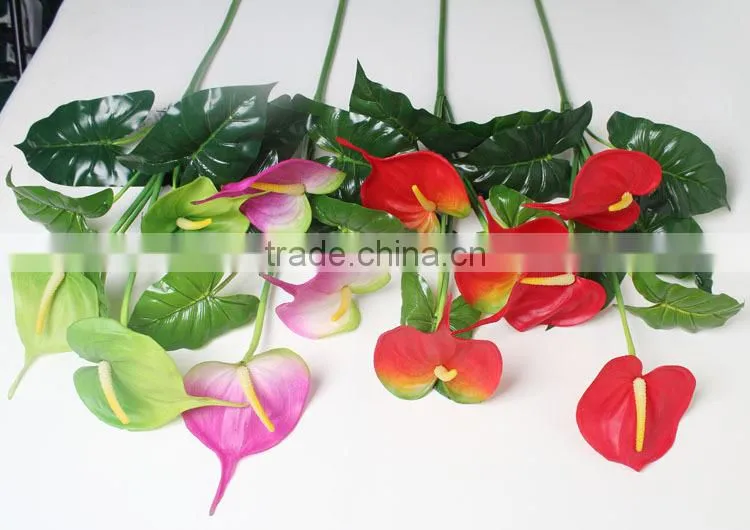 Vivid fake artificial Anthurium decorative Anthurium flower for landscaping decoration