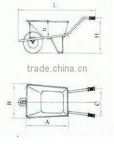 WheelBarrow WB6417 Double wheels
