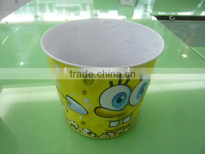 Popcorn packing tin bucket