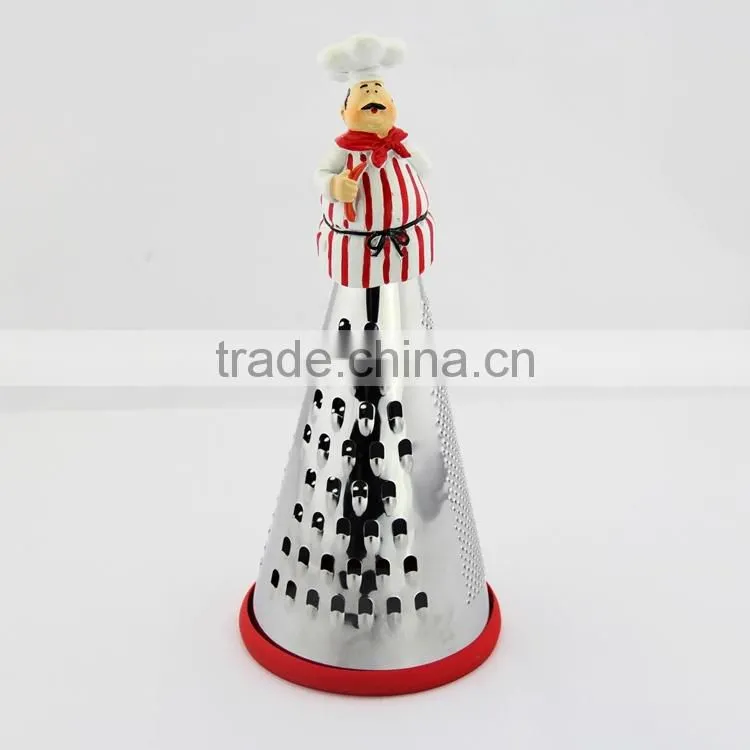 Promotion home deco multifuction chef statue 9inch zester grater