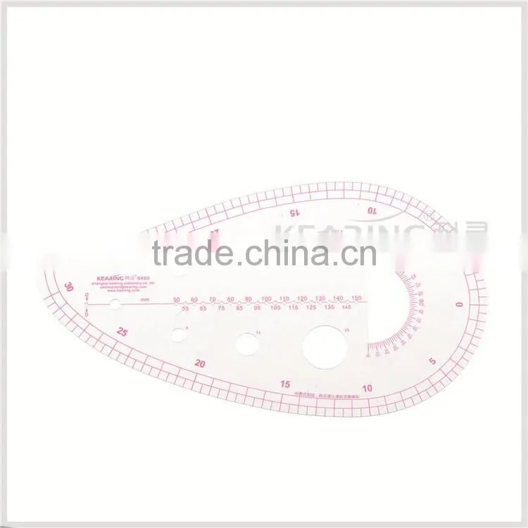 Kearing 8 angle patchwork ruler Flexible Plastic Rulers with sandwich line printing #P808