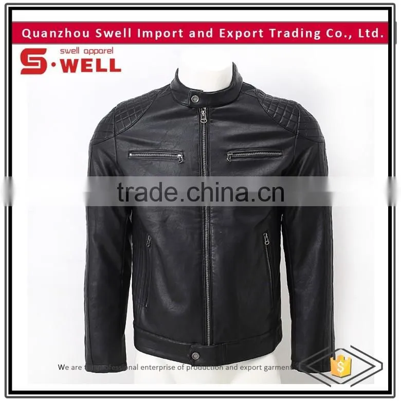 2016 wholesale custom cheap men motorcycle pu jacket