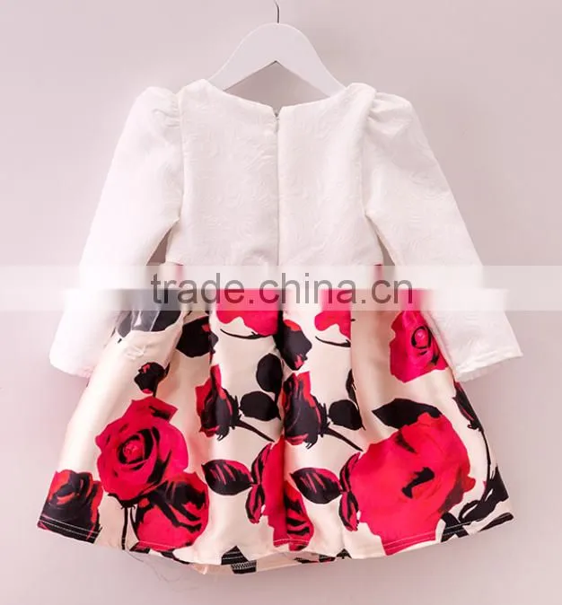 2016 wholesale baby girls new style flower dress