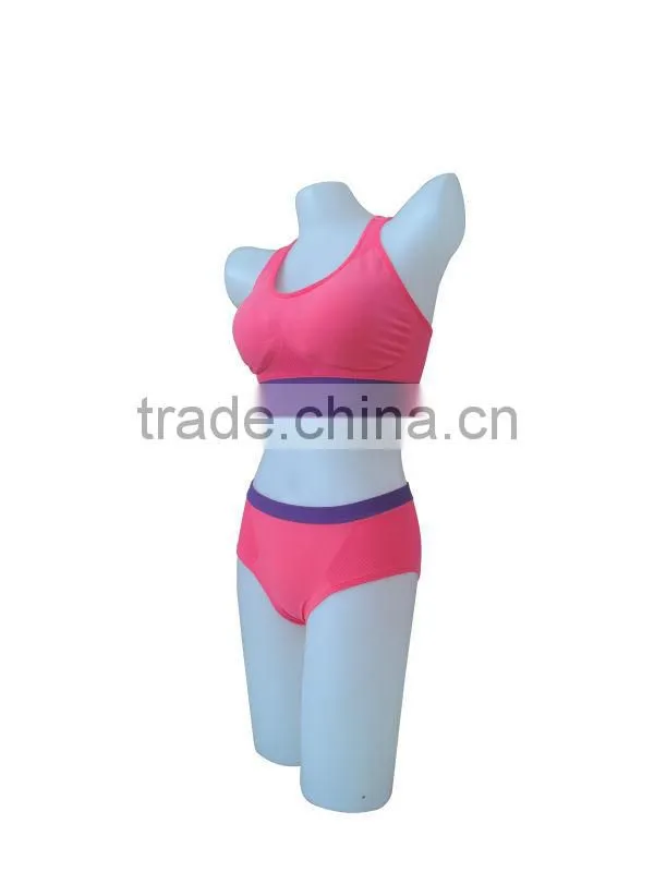 nice quality new style seamless woman underwear ladies sport bra & panty