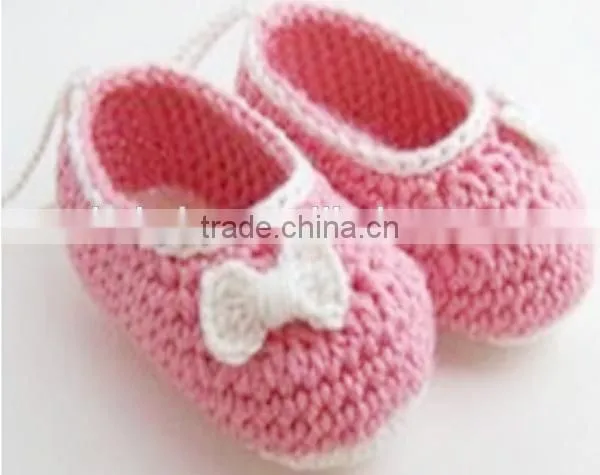 2015 Baby boy boots of striped shoe crochet booties