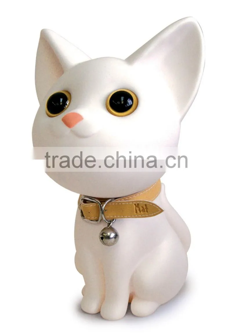 R1910H Black and white kitten piggy bank creative ornaments Vinyl Doll for Christmas