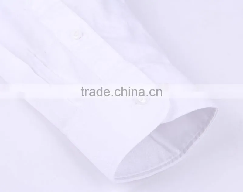 2017 white Oxford long sleeve button-down collar casual shirt for men