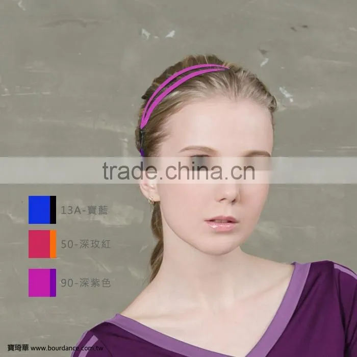 Women stylish 2 tone elastic sport hair band