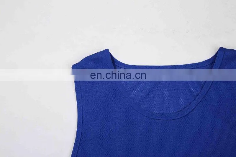 Mesh Vest Blue Sleeveless Printing Tank Top