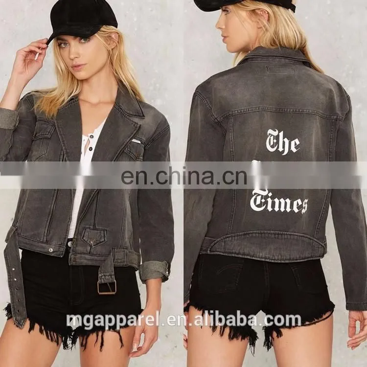 China wholesale denim jackets suppliers custom printed denim jacket