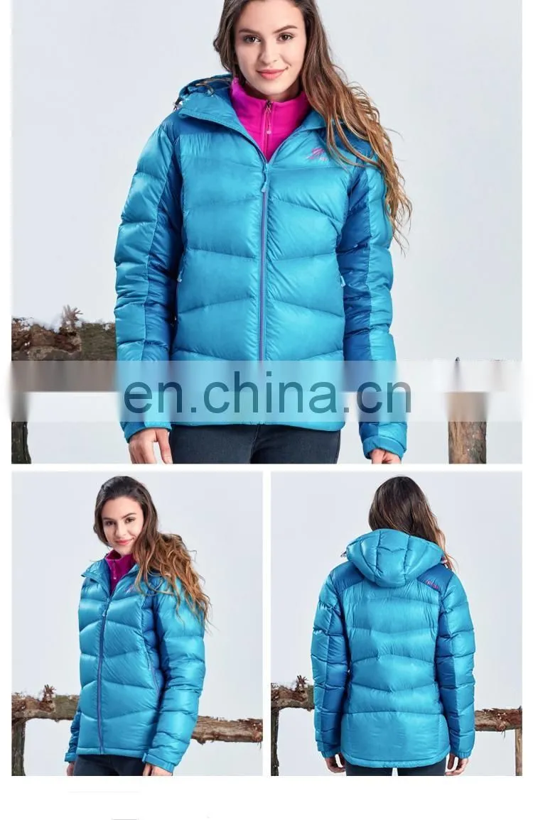 Thick windproof woman winter duck down jacket