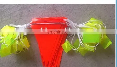 custom safety bunting flag with reflective strips