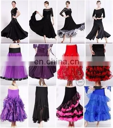 S-353 2015 Fashion Black Dance Skirts Cheap