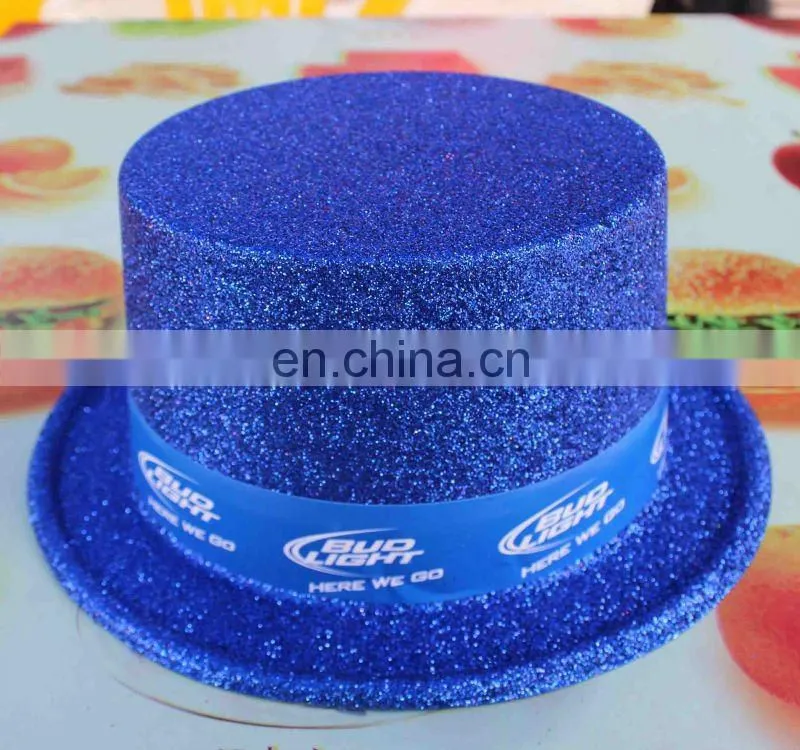 04603A Red PVC glitter top hats
