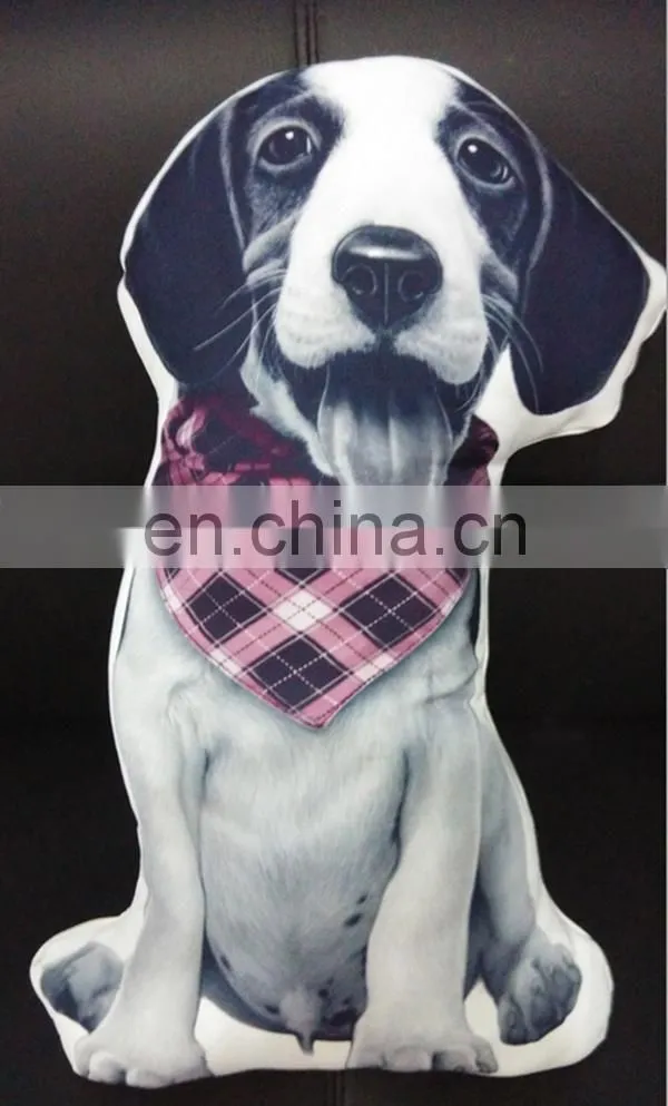 2016 Fashion cheap plush 3d printing home decorative dog pillow