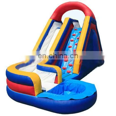 Customized inflatable water slide with pool for summer amusement park