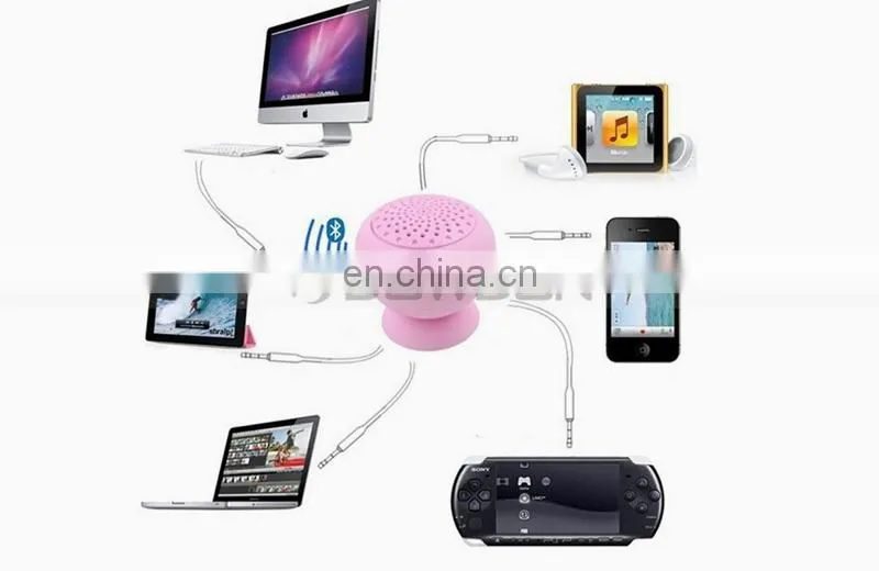 140mm 3W Bass Support Card Cute Silicone Sucker Wireless Mini Speaker