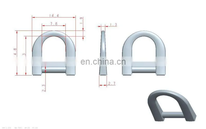 Song A SA3153 D circle ring with customed logo for handbag and shoes