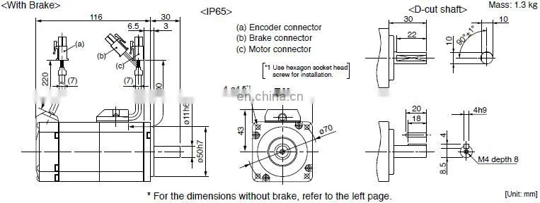 Panasonic servo motor and driver MSMD022G1U / MHMD022G1U + MADHT1507E