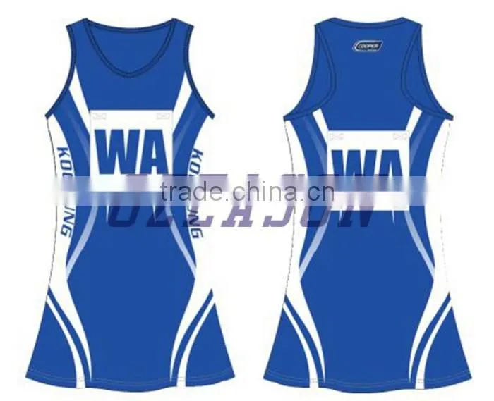 hot sale soft oem design pattern netball jerseys dreee uniform