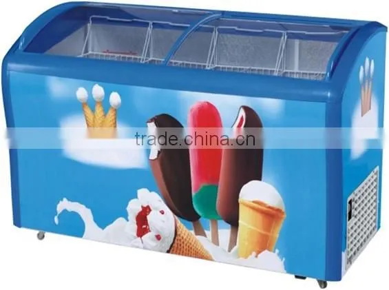 Ice cream display deep freezers commercial freezers