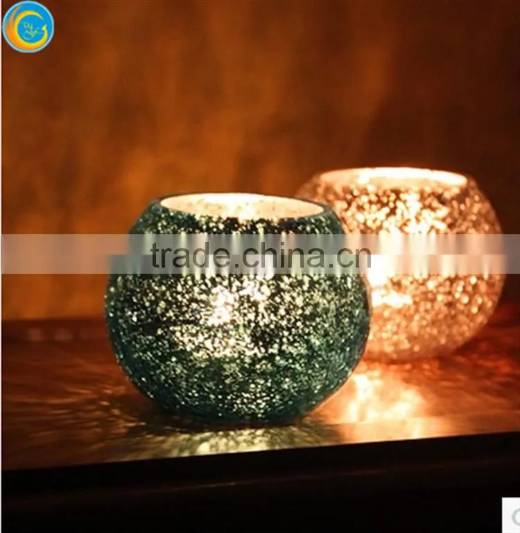 coins bowl glass candle holder for wedding ddecoration for home decor
