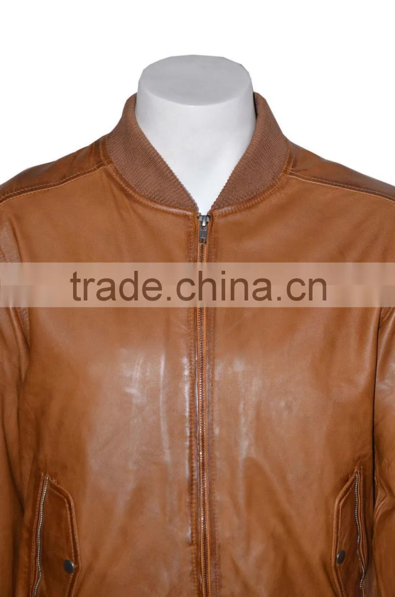 Brown leather jackets for men