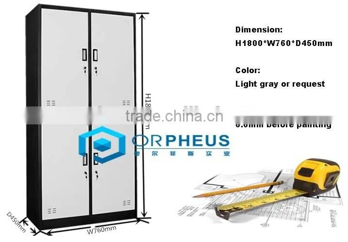Factory Direct Price Half Height 4 Door Steel Material Office Use Locker