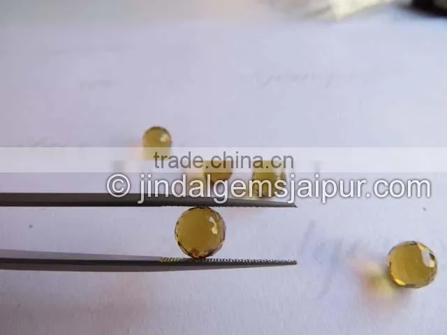 Fine Quality Loose Gemstone Cognac Quartz Faceted Round 7 MM