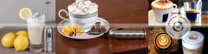 Milk Frother and Whisk in Stainless Steel with Stand and 2 Speed