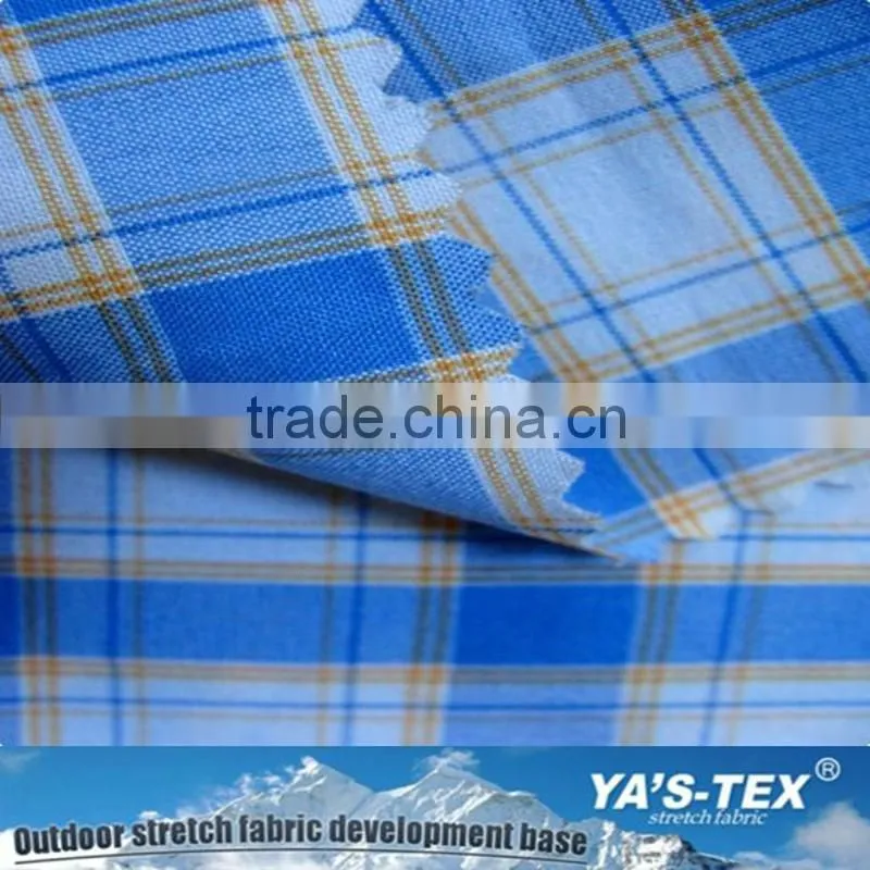 Free sample available shirt fabric yarn dyed woven polyester spandex shirt fabric