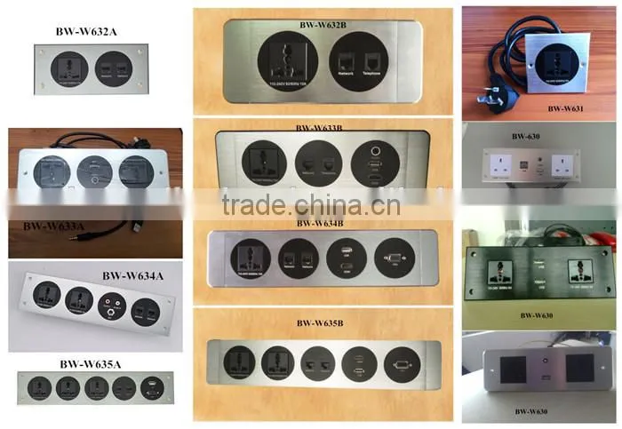 Aluminum Alloy Data Desk Outlet On Conference Table