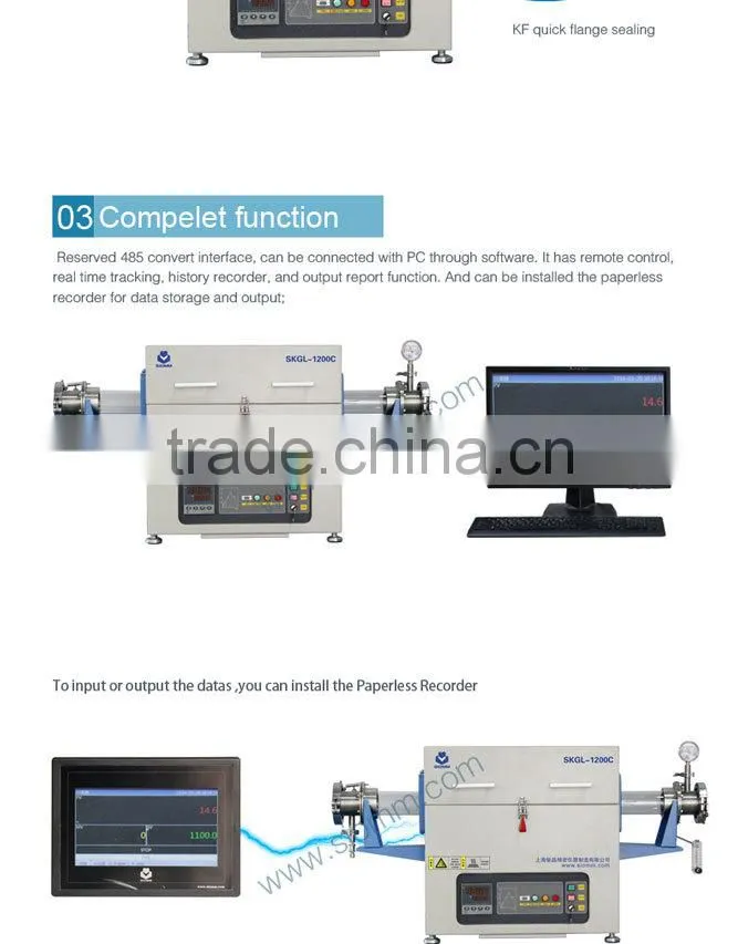 1200degree C Open type Vacuum tube furnace SKGL-1200C