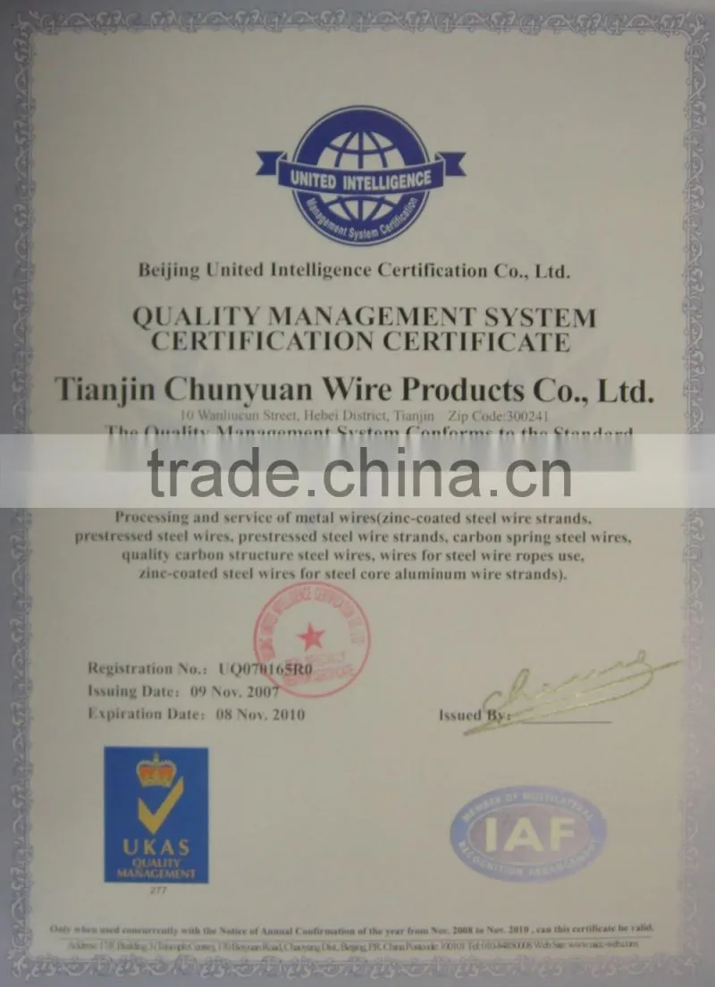 Hot-dipped Galvanized Steel Wire for ACSR Conductor