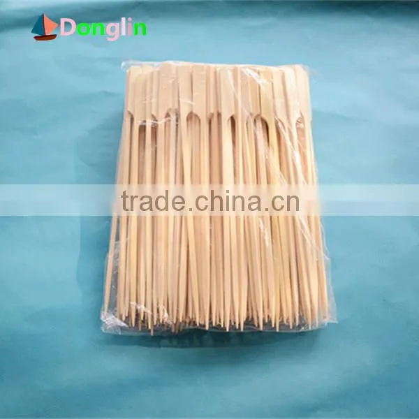 Natural paddle bamboo skewer for food