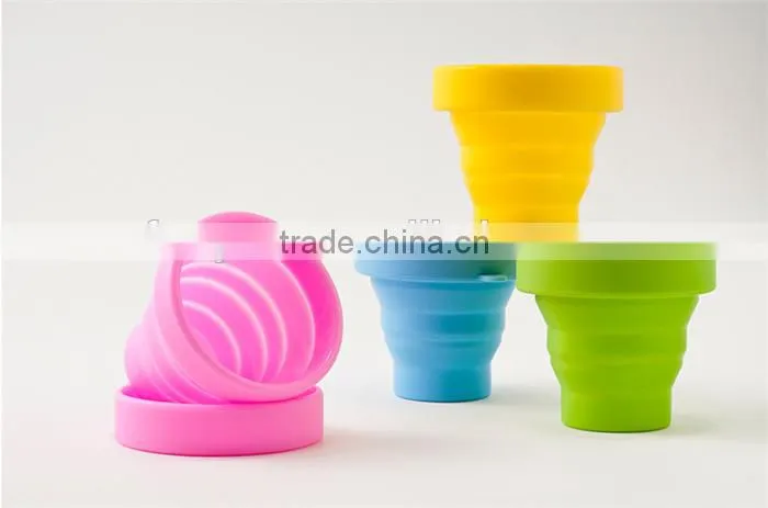 2016 Popular Eco-friendly Silicone Collapsible Travel Cup