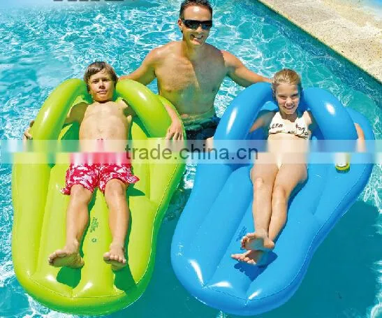 promotional pvc inflatable slipper floating air mattress