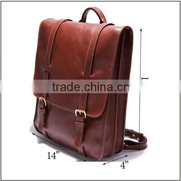 Large capacity cow leather backpack bag laptop backpack