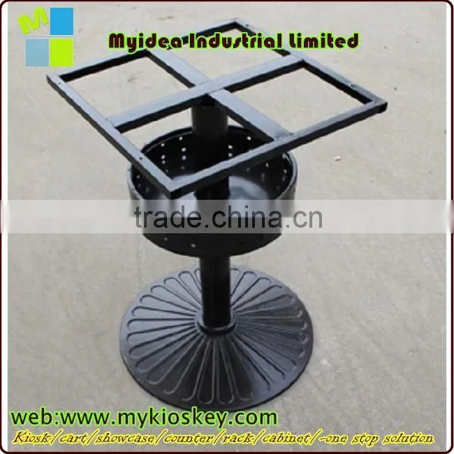 HS-A067 round table base chrome metal gold plating machine base for marble table outdoor furniture