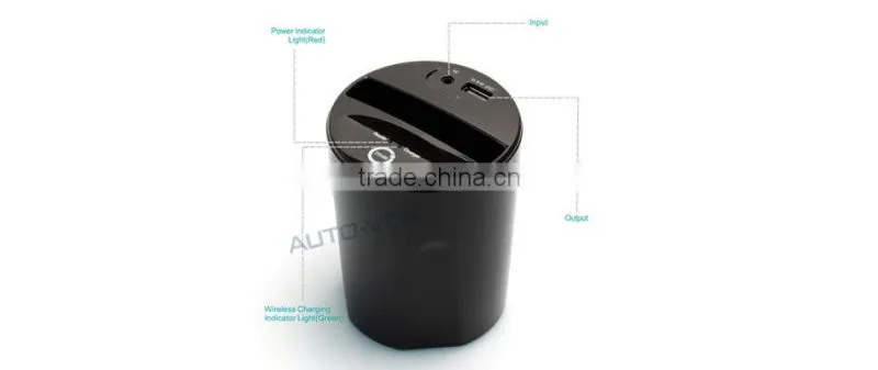 QI compatible cup holder car wireless charger certificated