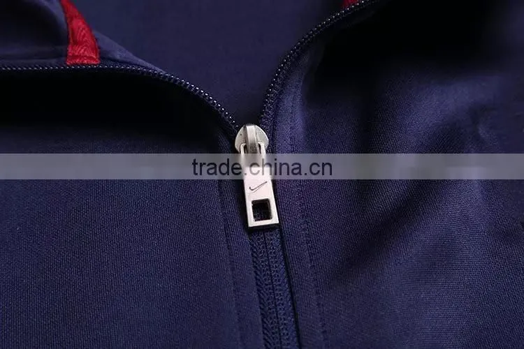 Mens 100% polyester zipped man soccer track jacket Sportwear